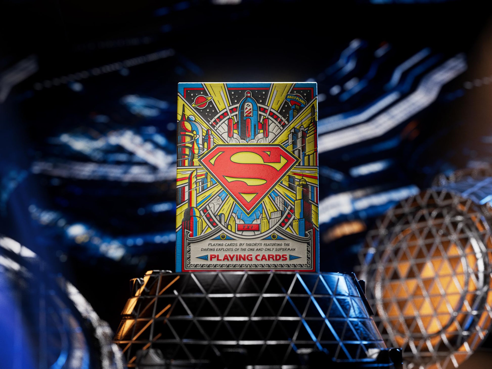 theory11 Superman Playing Cards - Golden Age DC Comics Poker Deck with Vintage Action Comics Art, Magic, Cardistry, Game Night Gift for Superman Fans