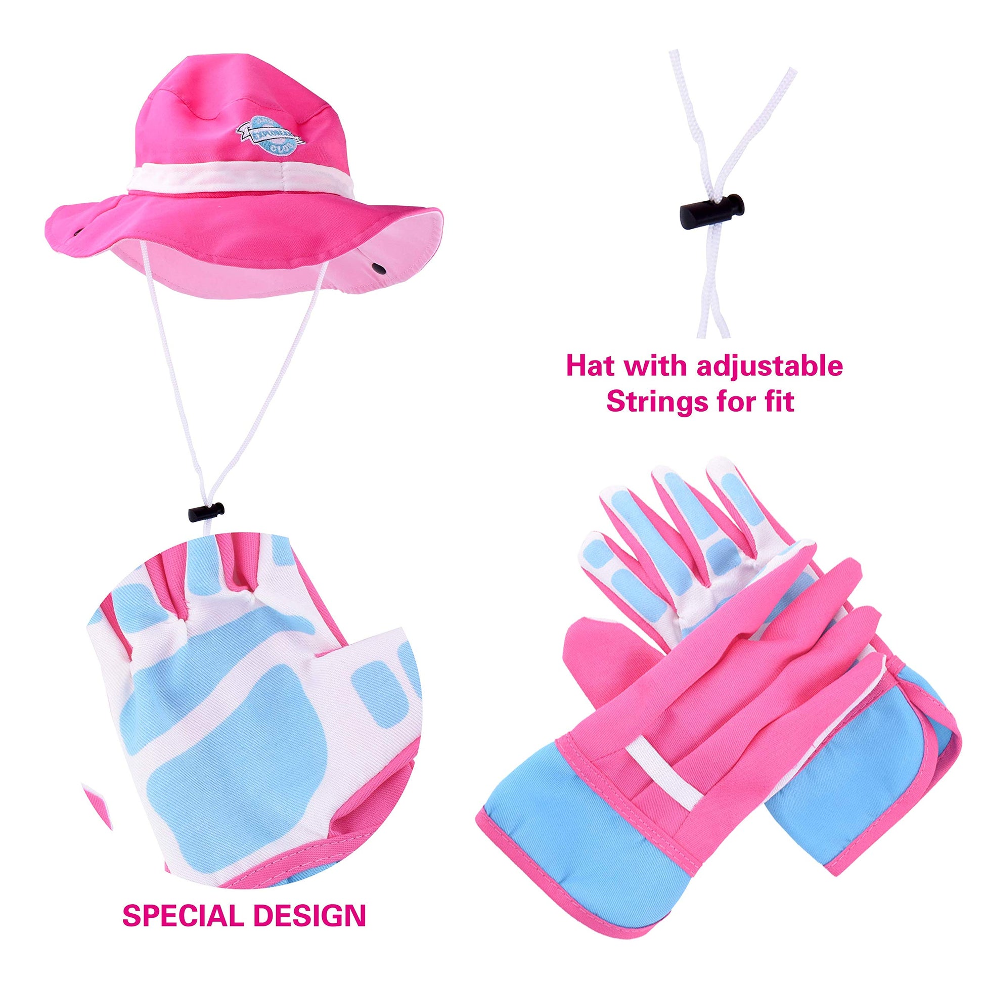 JOYIN 6 PC Kids Gardening Tools, Including Garden Tools Like Gardening Gloves, UV Protection Sun Hat, Shovel, Rake, and Trowel, Kids Backyard Outdoor