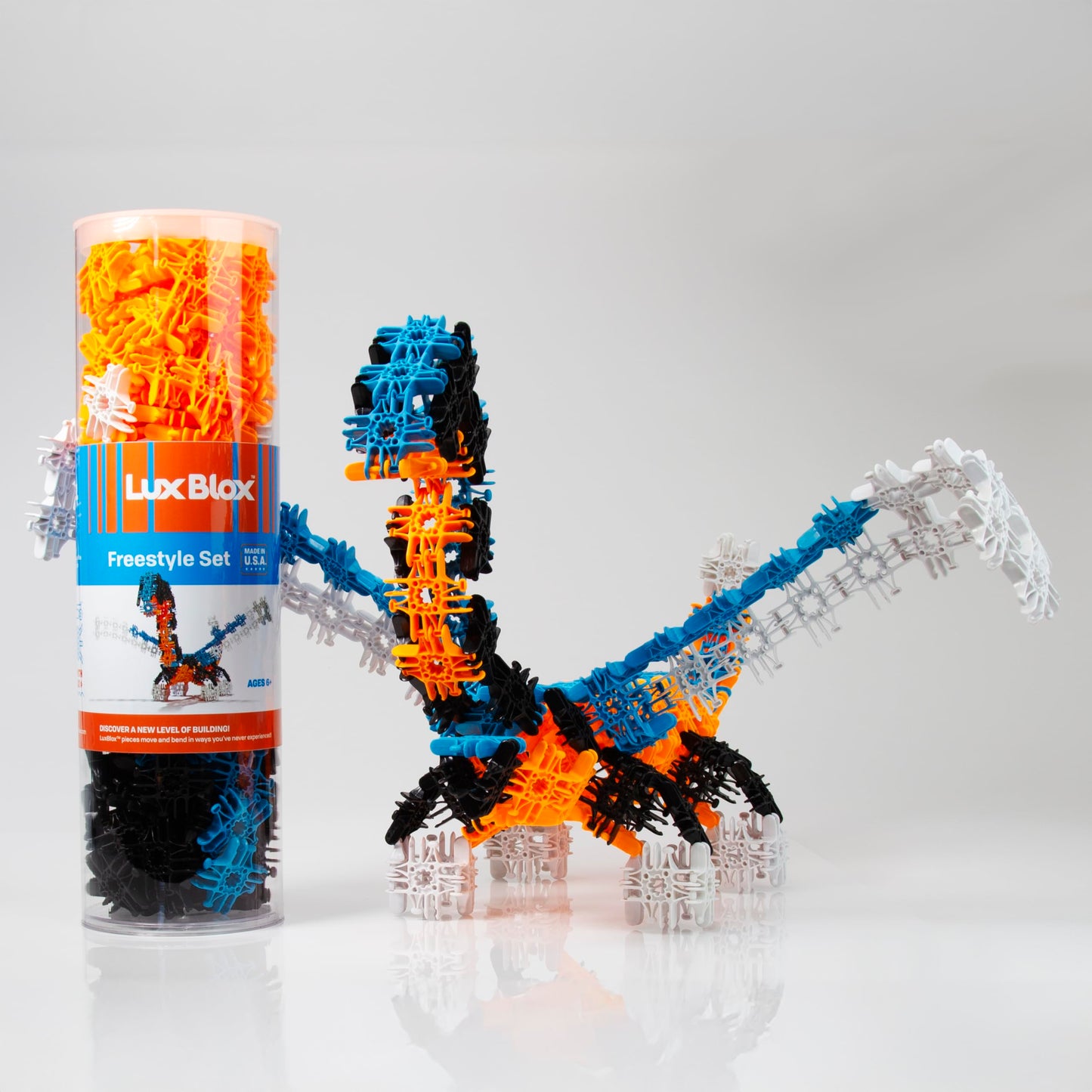 Lux Blox Freestyle Set 166 Pieces. Building Blocks for Boys and Girls, Develop Gross Motor Skills, Learn Science and Engineering. Gift Option Children
