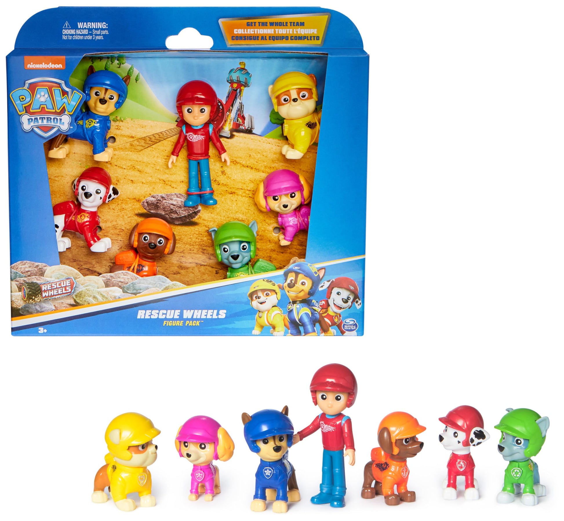 Paw Patrol - Paw Patrol Gift Set 7 Rescue Wheels Figurines - Collectible Action Figures - All-Terrain Theme - Ages 3+