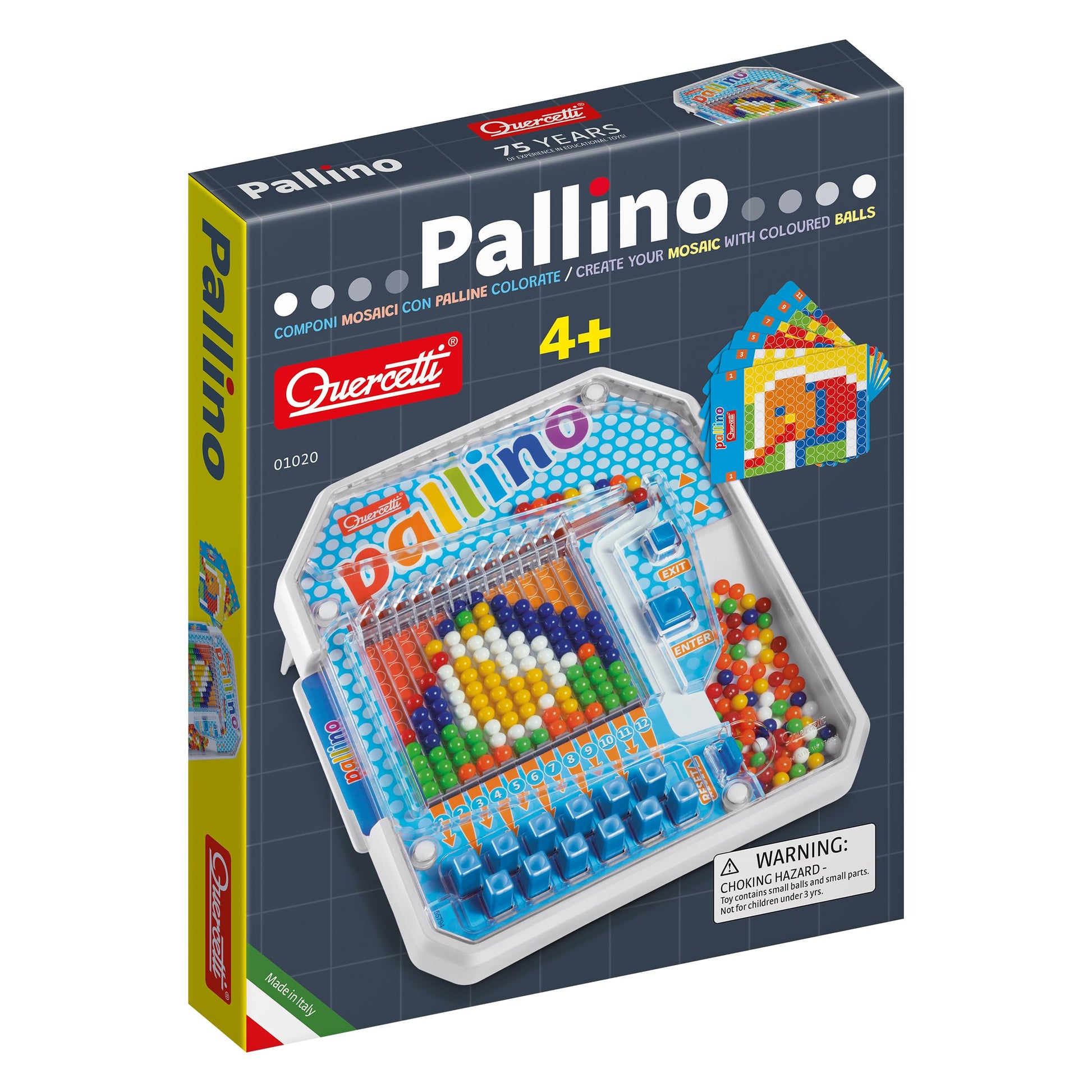 Quercetti - Pallino - Educational Game Introduces Coding Basics - Award-Winning Toy to Develop Steam Skills - for Kids Ages 4 & Up
