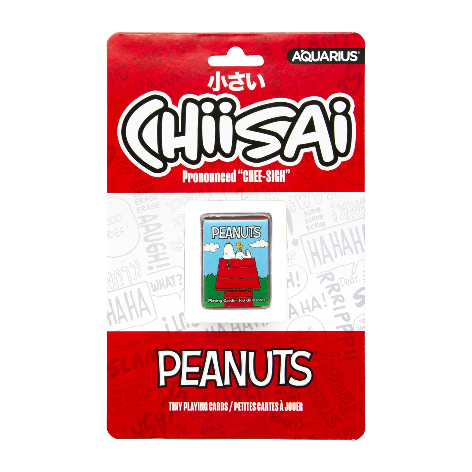 Aquarius Peanuts Chiisai Micro Playing Cards - Tiny Themed Novelty Deck with 54 Unique Character Designs - Travel Size Collectible Merchandise Gift