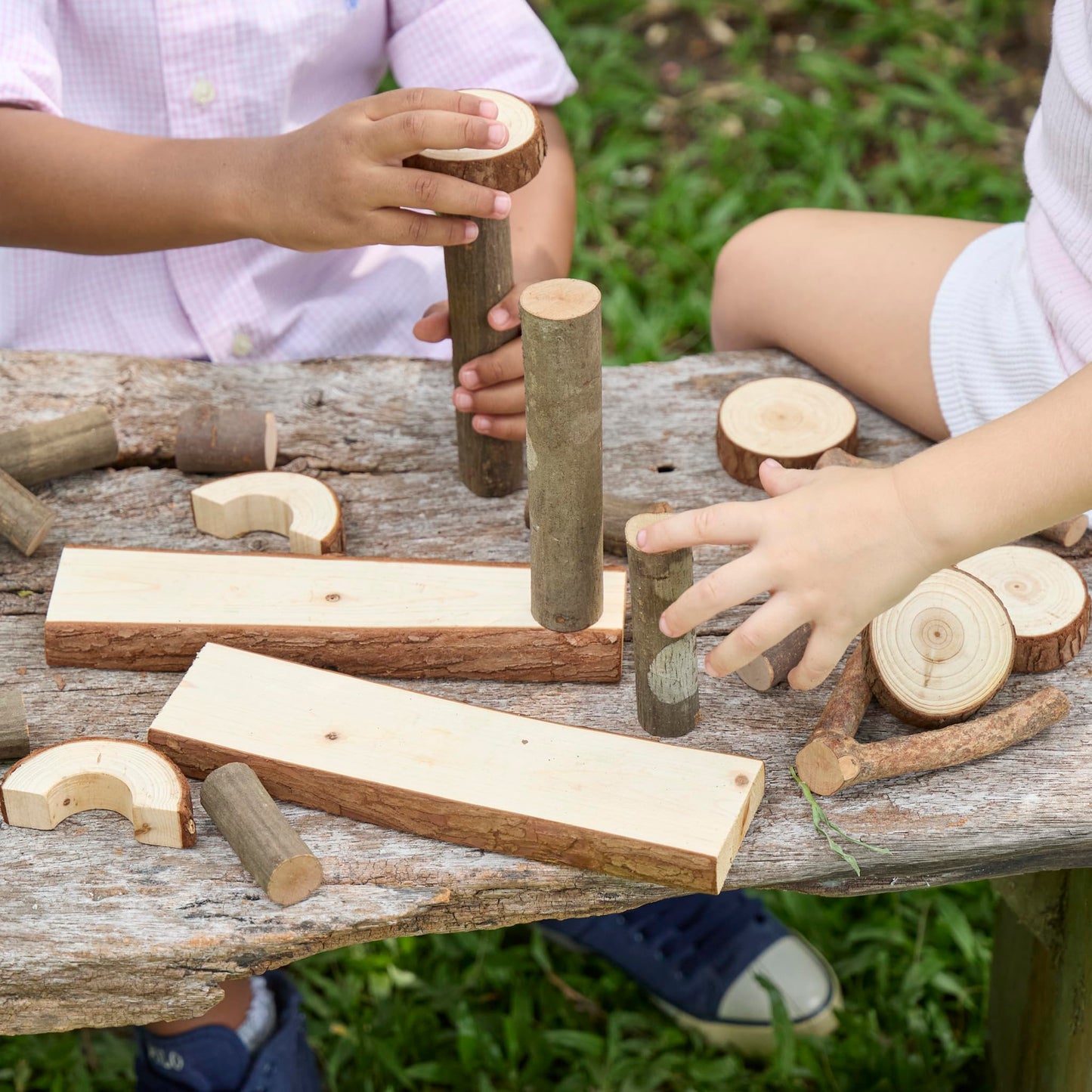 Guidecraft Branch Blocks - 36 Piece Kid's Natural Wooden Unit Building Set, Tree Block Stacking Sorting Toy for Toddlers