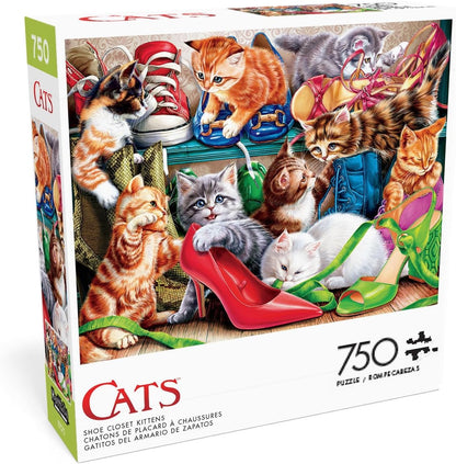 Buffalo Games - Shoe Closet Kittens - 750 Piece Jigsaw Puzzle for Adults