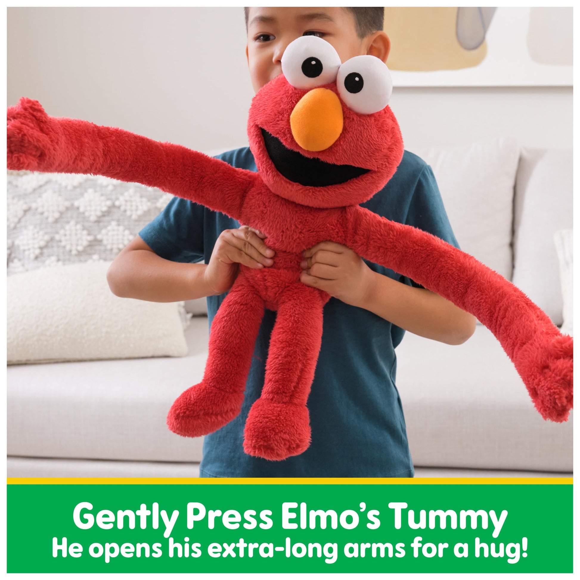 GUND Sesame Street Elmo Hug-a-Moves 14-Inch Interactive Hugging Plush Toy