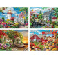 Bits and Pieces - 4-in-1 Multi-Pack 300 Piece Jigsaw Puzzles for Adults - Scenic Beauty Collection by Alan Giana, Completed Puzzle Size: 16" x 20"