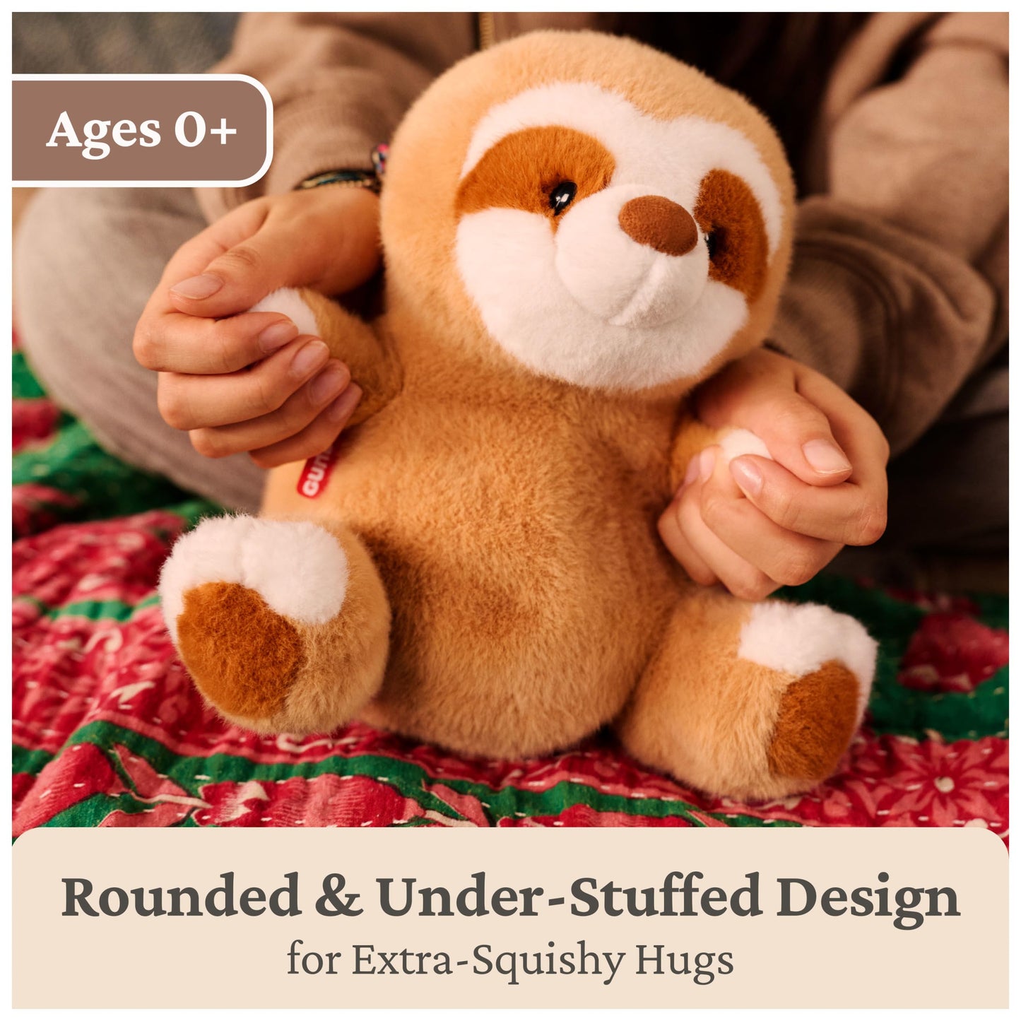 GUND Plumpkins Sloth 8-Inch Premium Weighted Bottom Stuffed Animal Plush