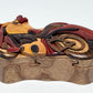 The Handcrafted Motorcycle Wooden Puzzle Box - Hand Carved Wood Trinket Box - All Natural Intarsia Wood Art