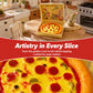 Miniature Pizza Box Set, 1:6 and 1:12 Scale, Dollhouse Food Accessories, Detailed Pizza Box with Printed Graphics Doll Pepperoni Pizza and Authentic