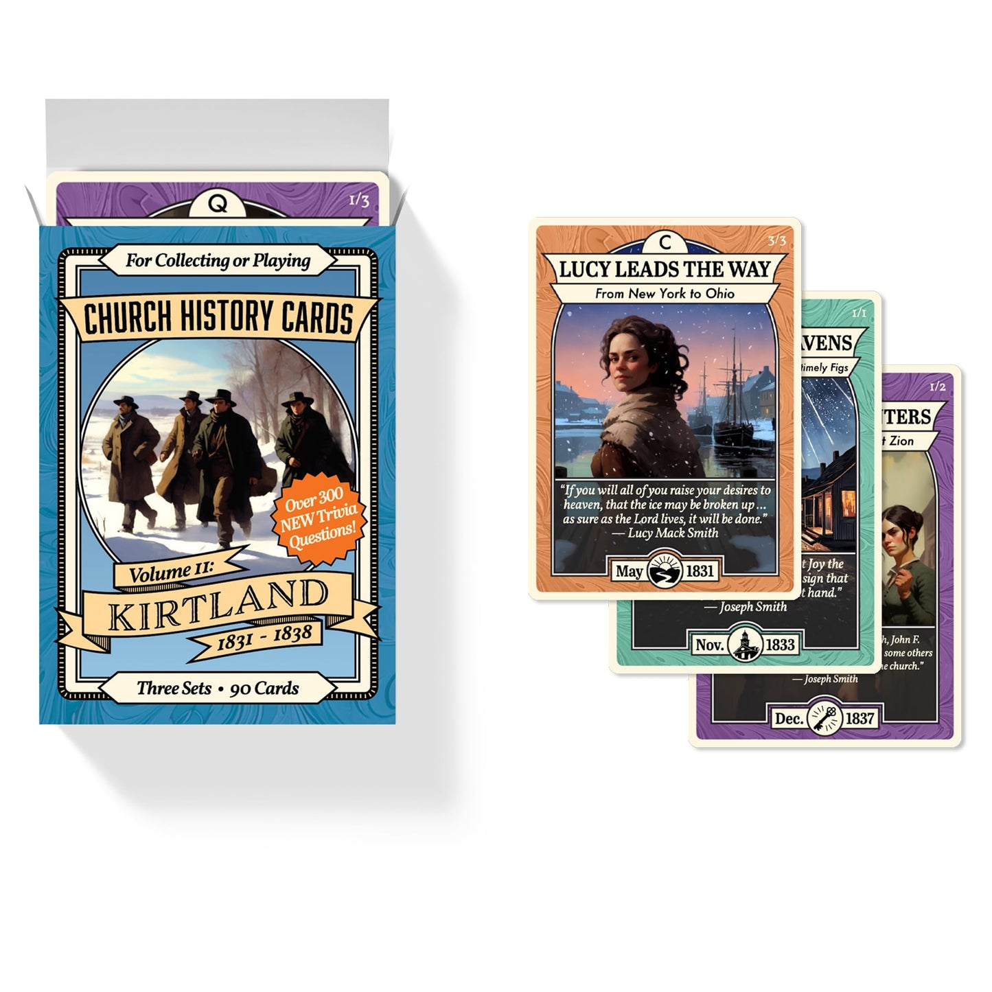 Church History Cards Latter-Day Saints Volume II: Kirtland | Standalone Game | 90 Cards | Over 300 New Trivia Questions | Cards for Collecting