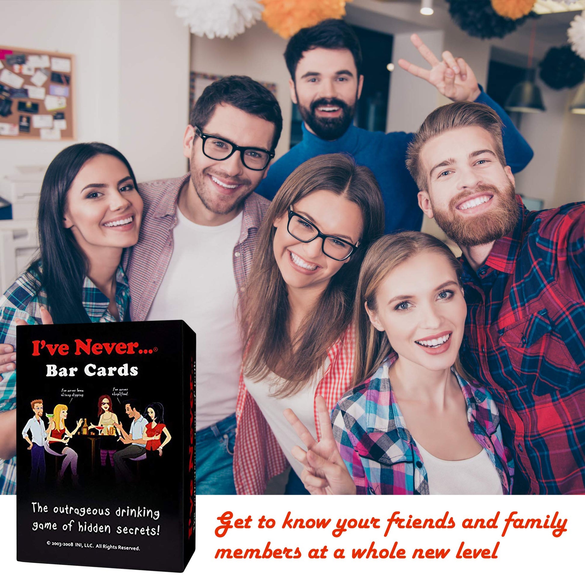 I've Never...? Bar Cards - Hilarious Truth or Dare Game for Parties, Vacations, and Game Nights, Perfect for Friends and Adults | 2+ Players | Ages