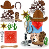 Cowboy Birthday Cake Topper Cowboy Cowgirl Hat Scarf Western Rodeo Theme Decoration for Birthday Baby Shower Western Theme Party Favors Supplies