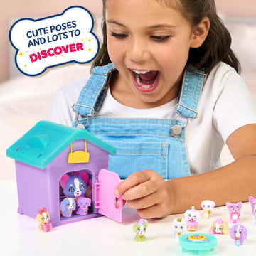 Little Live Pets Puppy House Playset, 15 Mini Collectible Puppies