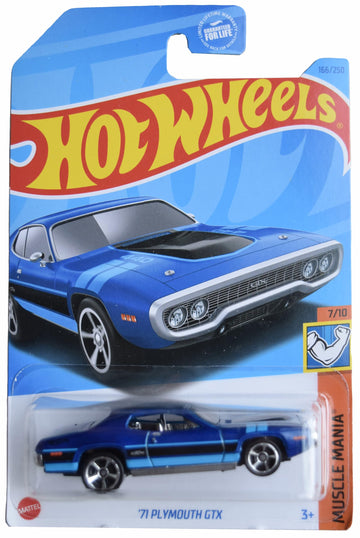 Hot Wheels '71 Plymouth GTX, Muscle Mania 7/10 [Blue] 166/250