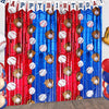 FESTFINDS 2 Pack Baseball Tinsel Foil Fringe Curtains Backdrop Party Decorations, Blue and White Red Door Streamers Banner Sports Themed Birthday