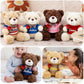 aoemgnj Personalized Teddy Bear with Custom Name, 10 Inch Custom Plush Gift for Anniversary, Valentine's Day, Birthday, Wedding, Soft Stuffed Animal