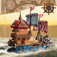 Vziimo Pirate Ship Building Sets with Lights, Creative Model Ship Boat Pirate Themed Toys Building Kits for Home Decor, 916 Pieces Christmas Birthday