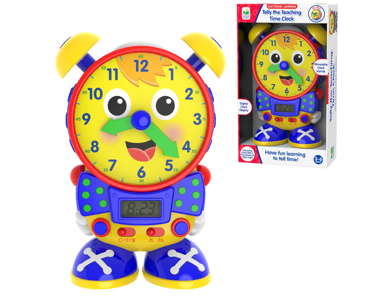 The Learning Journey Telly the Teaching Time Clock - Interactive Analog & Digital Time Learning Toy - Educational Toddler Clock for Ages 3+