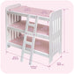 Badger Basket Triple Doll Bunk Bed with Ladder and Bedding for 20-Inch Dolls - Pink Gingham Design with Personalization Kit