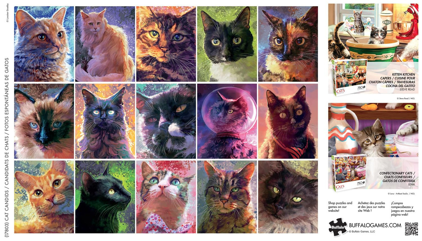 Buffalo Games - Cat Candids - 750 Piece Jigsaw Puzzle for Adults