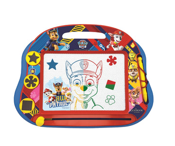 Lexibook Paw Patrol Multicolor Magic Magnetic Drawing Board, Artistic Creative Toy for Girls and Boys, Stylus Pen and Stamps, Red/Blue, CRPA550