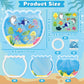 JewGewenil Ocean Animals DIY Craft Kit - 12Pcs Under The Sea Aquarium Scene Diorama Fish Tank Art Supplies with Glitter Papers, Sea Animal Stickers