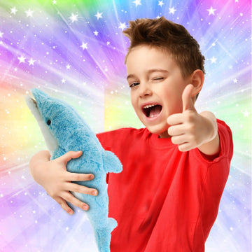 Puzzled Super Soft Large Dolphin Plush, 18"