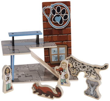 Wild Republic, Woodkins Veterinarian Wooden Playset, Gift for Kids, Great for Innovative Play, Eco Friendly, six Piece Boxed Set