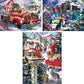 Bits and Pieces - Value Set of Three (3) 300 Piece Jigsaw Puzzles for Adults - Puzzles Measure 18' x 24' - 300 pc Camp Holiday Tree Christmas Winter