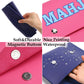 Xovnfp Vegan Leather Mahjong Card Holder - Pouch for Large Print Mahjong Cards & Accessories- Gift for mah Jong Lovers, 8"x5.8", Blue