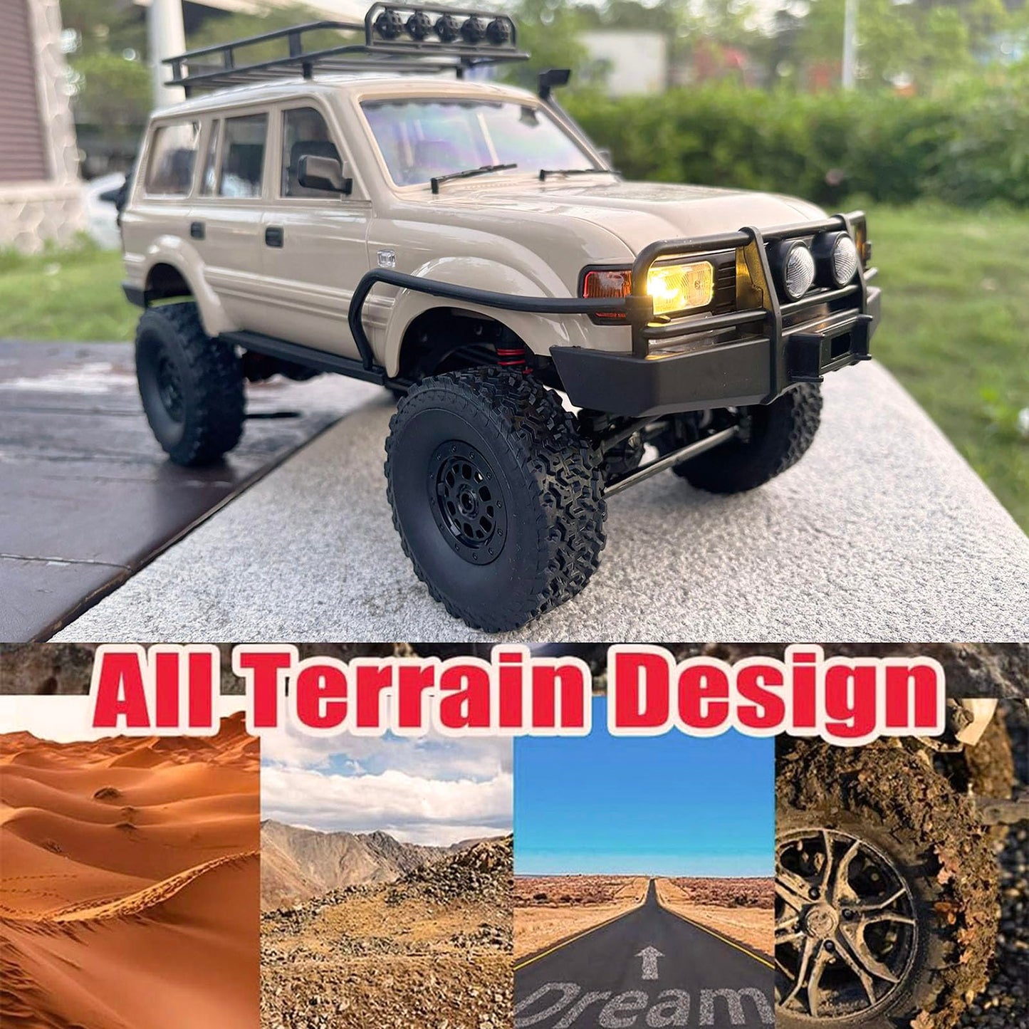 Apawband RC Rock Crawler RC Truck 4x4 WPL C54-1 RTR 1/16 Scale RC Crawler