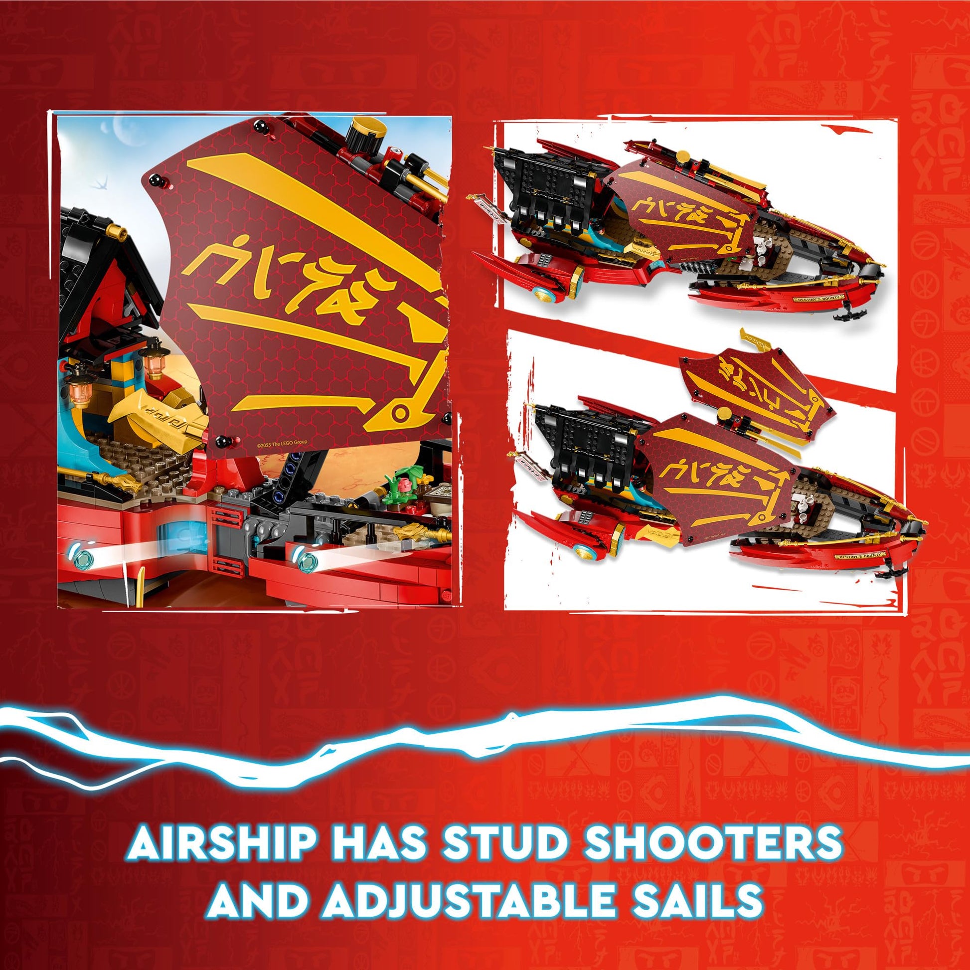 LEGO NINJAGO Destiny’s Bounty - Race Against Time 71797 Building Toy Features a Ninja Airship, 2 Dragons and 6 Minifigures, Gift for Boys and Girls