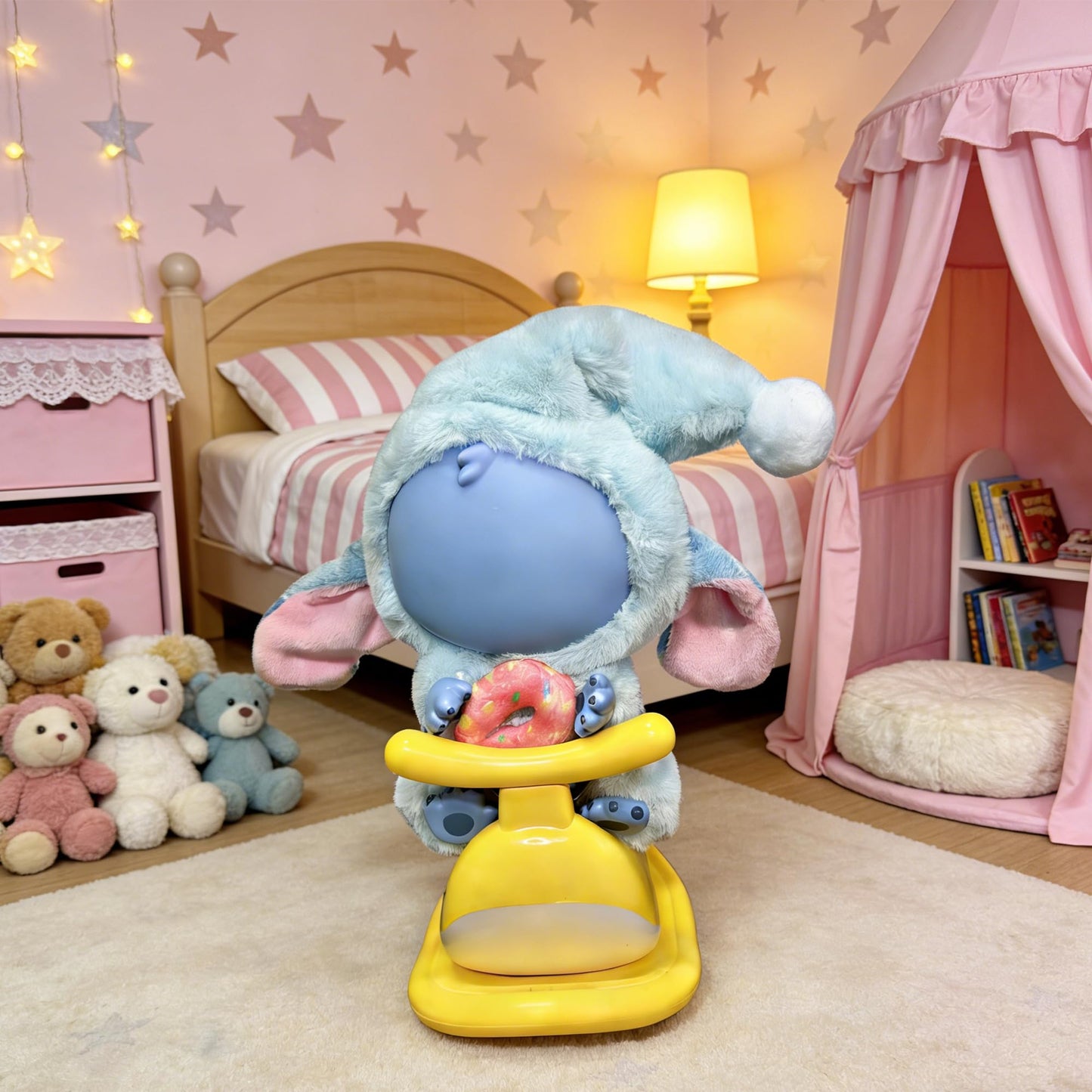 Miniature Furniture Accessories for Labubu 17cm Dolls, Swing Chair/Rocking Horse Compatible with 15cm/17cm Collectible Figures, No Doll (Rocking