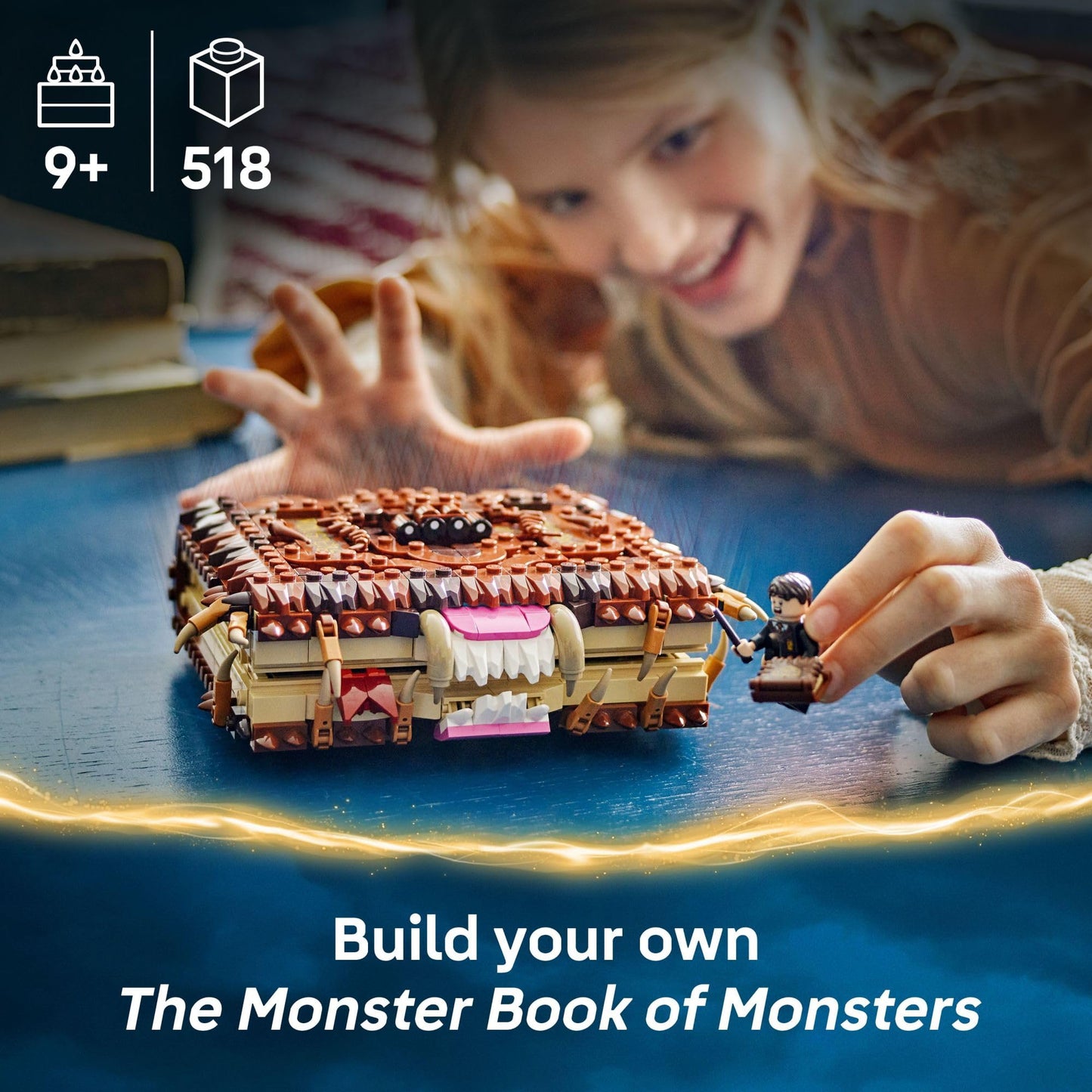 LEGO Harry Potter Chomping Monster Book of Monsters Kids Toy - Pretend Play Set for Boys and Girls, Ages 9+ - Collectible Neville Longbottom