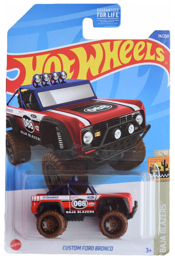 Hot Wheels Custom Ford Bronco, Baja Blazers 8/10 [red]