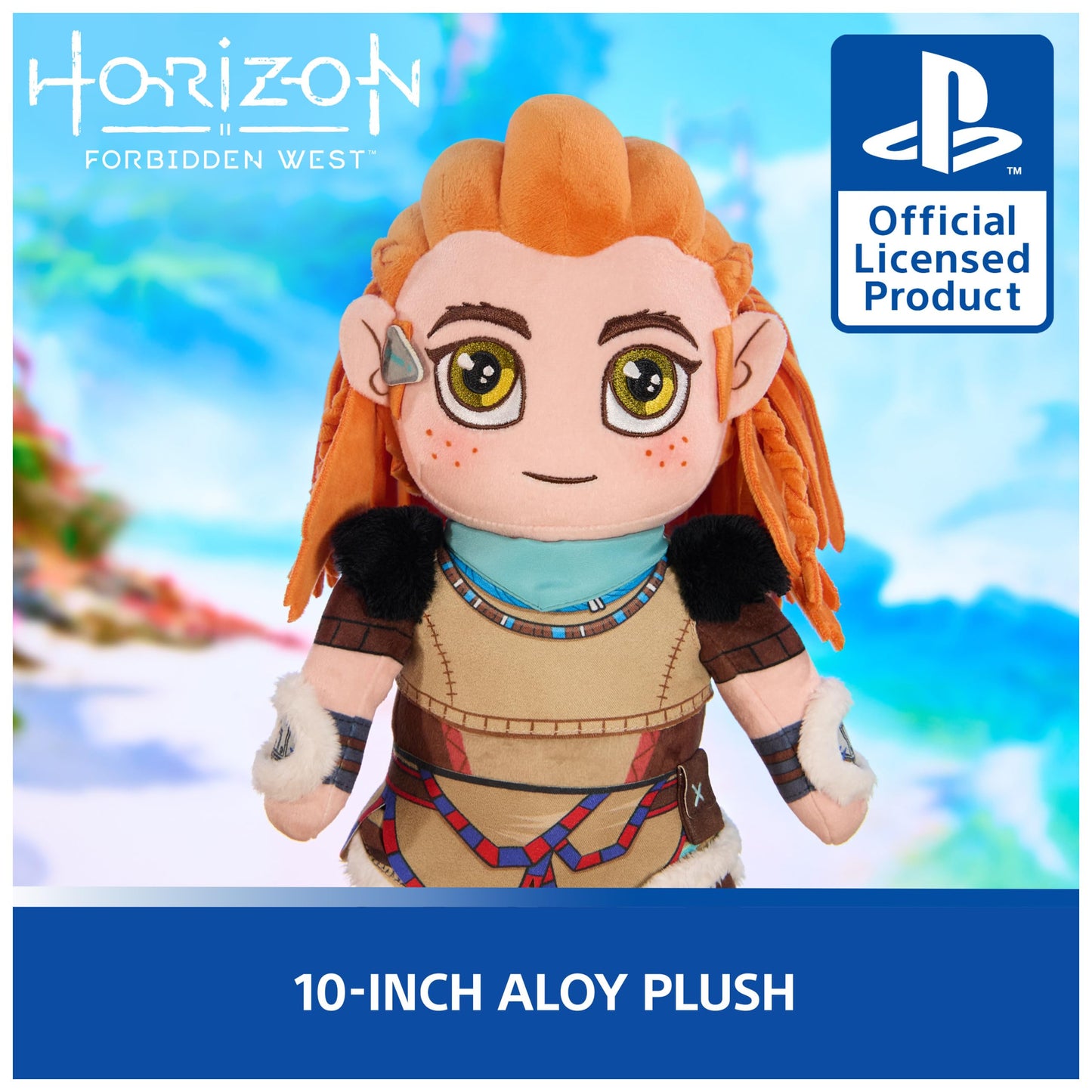 PlayStation Horizon Forbidden West, Premium 10-Inch Aloy Collector Grade Plush Toy, Cute Plushies and Kids Toys for PS5 Fans of All Ages