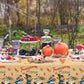 3 PCS Thanksgiving Fall Tablecloth Vintage Autumn Pumpkin Maple Leaves Disposable Plastic Thanksgiving Table Cover for Fall Harvest Party Supplies