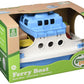 Green Toys Ferry Boat, Blue/White 4C - Pretend Play, Motor Skills, Kids Bath Toy Floating Vehicle. No BPA, phthalates, PVC. Dishwasher Safe, Recycled