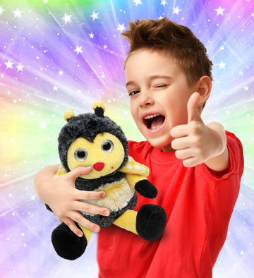 DolliBu Sitting Bee - Soft Realistic Stuffed Animal, Cute Insect Plush Toy for Boys & Girls, Adorable Gift for Baby, Kids & Adults - 7 Inches