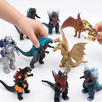 JAYKENIXO 10 Pack Monster Action Figures Set - Mini Dragon Toys, Movable Joints, Collectible Creature Figures for Kids Playset, Party Cake Toppers