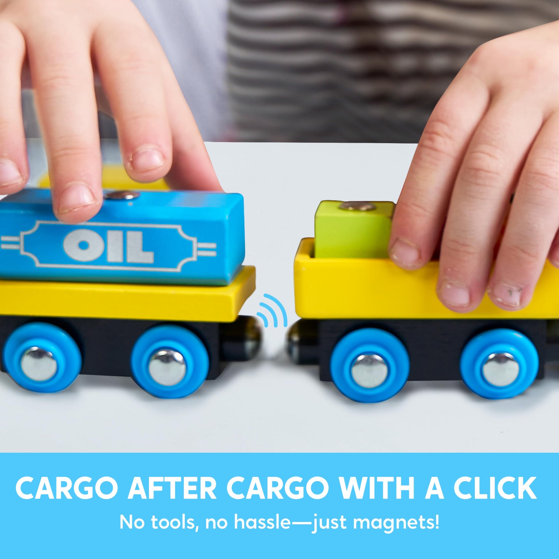 Montessori Wooden Train Toy Set for Kids, 12PCS Magnetic Train Cars with Storage Gift Box, STEM Educational Toy for Boys & Girls, Ages 3-8 Years