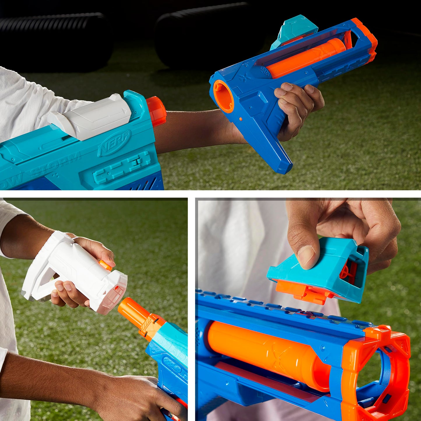 Nerf N Series Shadow Storm Dart Blaster, Stock, Barrel, Sight, 24 Nerf N1 Darts Compatible Only with Nerf N Series Blasters, Kids Gifts, Ages 8+