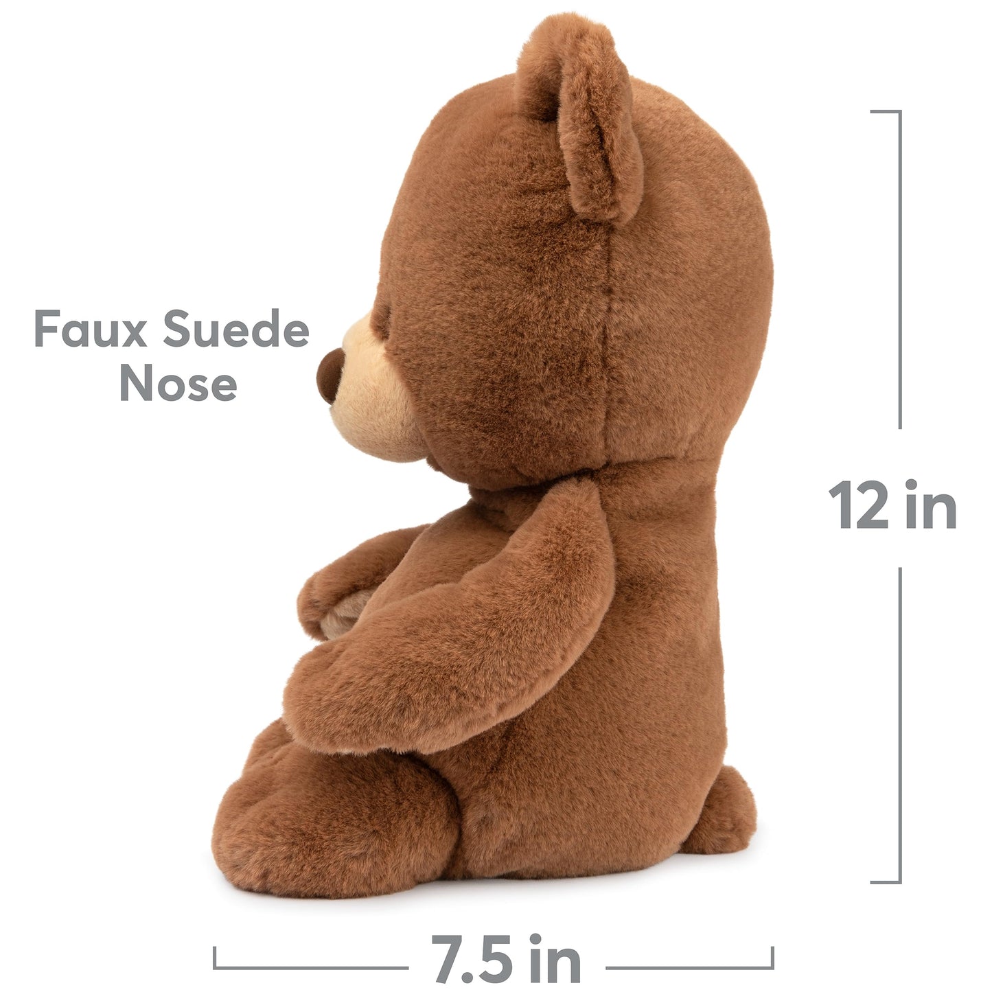 GUND Knox Teddy Bear, Premium Stuffed Animal for Ages 1 and Up, Brown/Cream, 12”