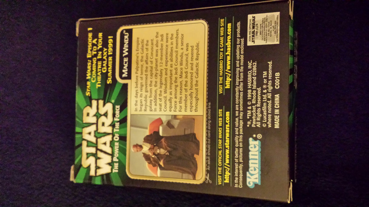 Star Wars Sneak Preview Mace Windu The Power of The Force Episode I Mail Away 4 inch Action Figure