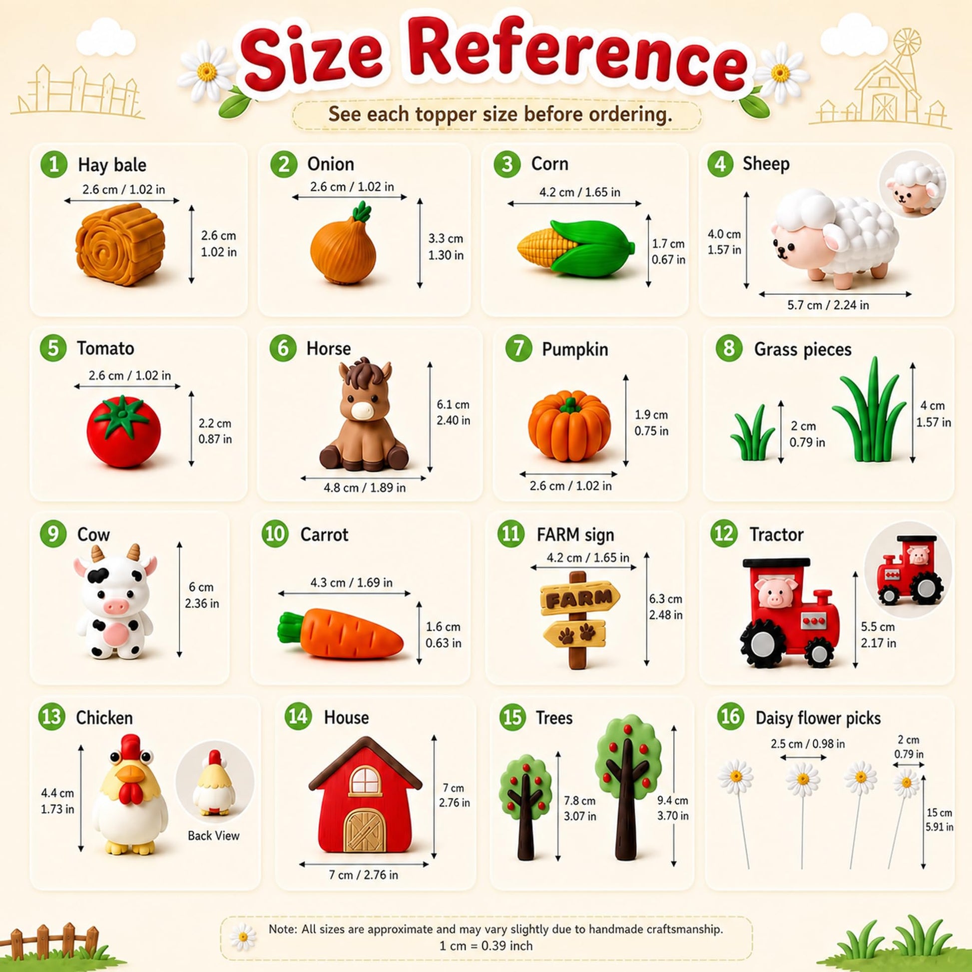 24 Pcs Farm Animal Cake Topper Set, Birthday Cake Decorations, Complete Farm Theme Cake Decorating Kit for Kids Birthday Party, Farm Party Decorations