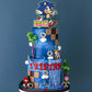 Sonic Gamer Birthday Cake Topper Party Decor