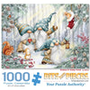 Bits and Pieces 1000 Piece Puzzles for Adults - Large 20" x 27" Jigsaw Puzzles 1000 Pieces Christmas Winter Fantasy, No 2 Pieces Alike, Gnomes in