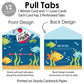 Big Dot of Happiness Let's Go Fishing - Fish Themed Birthday Party or Baby Shower Game Pickle Cards - Pull Tabs 3-in-a-Row - Set of 12