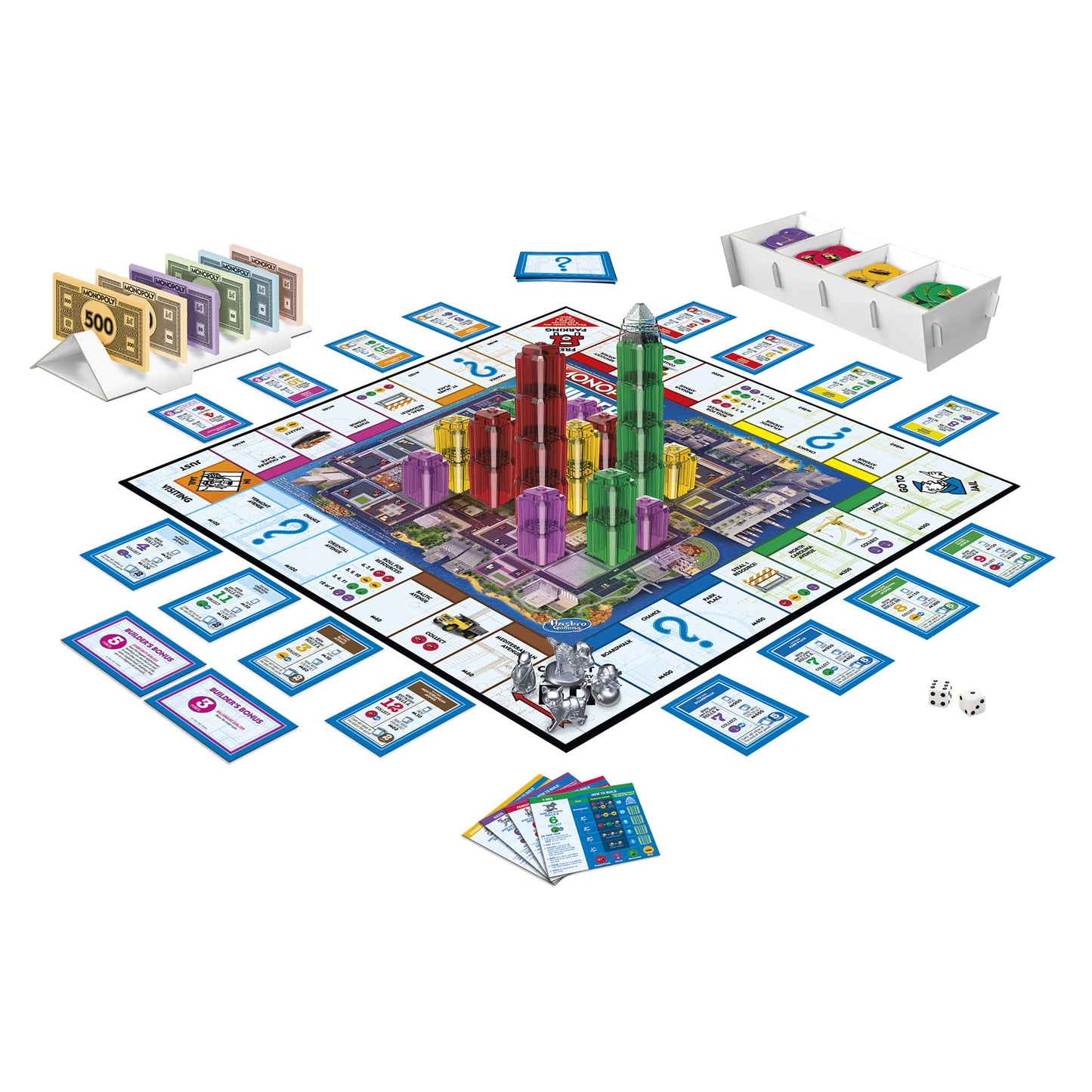Monopoly Builder Board Game, Strategy Game, Family Game, Games for Kids, Fun Game to Play, Family Board Games, Ages 8 and up