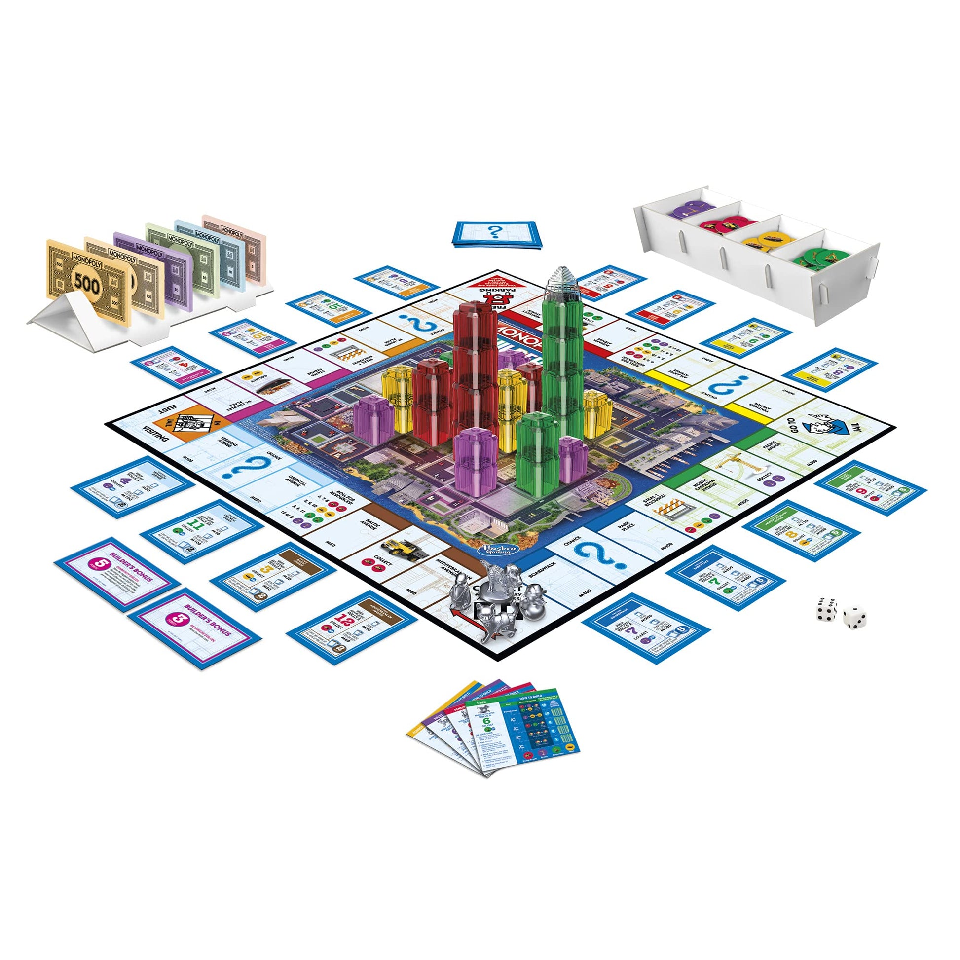 Monopoly Builder Board Game, Strategy Game, Family Game, Games for Kids, Fun Game to Play, Family Board Games, Ages 8 and up